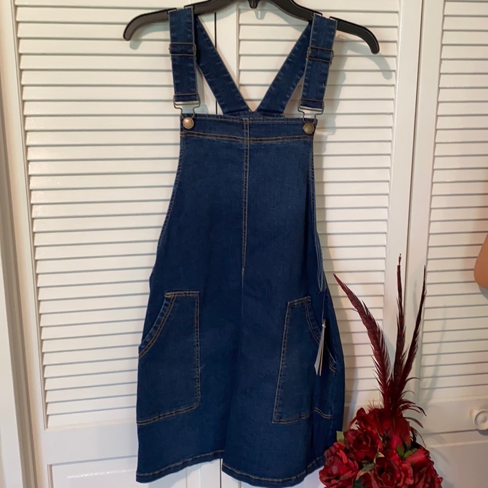 Dillards Copper Key denim penafore dress overalls